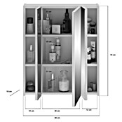 xonox.home Linus Badmöbel-Set Linus (105 cm, Weiß, Glänzend, 4 -tlg.) | BAUHAUS