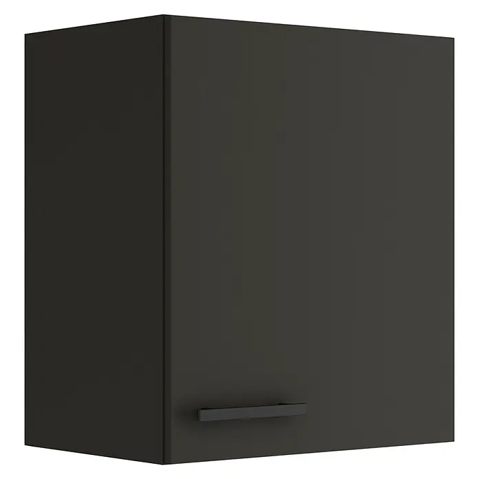 Optifit Madrid420 Hängeschrank - 34,6 x 50 x 57,6 cm, Anthrazit Matt - Dunkler Hängeschrank mit schlichtem Griff. Ideal für moderne Küchen oder Badezimmer, bietet Stauraum mit Stil.