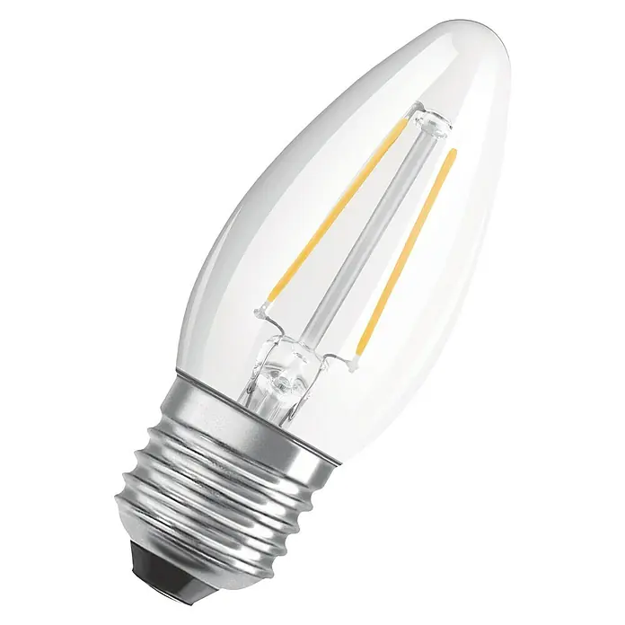 Osram Retrofit LED-Lampe CLB40 - E27, Nicht Dimmbar, Warmweiß, 470 lm, 4 W, Farbe: Klar - Ansicht von oben