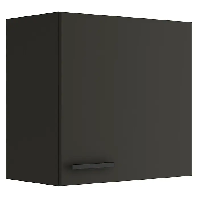 Optifit Madrid420 Hängeschrank - 34,6 x 60 x 57,6 cm, Anthrazit Matt - Schwarzer Küchenschrank zur Wandmontage mit minimalistischem Griff. Ideal für moderne Küchen.
