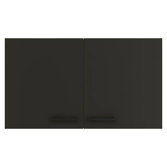 Optifit Madrid420 Hängeschrank - 34,6 x 100 x 57,6 cm, Anthrazit Matt - Schwarzer Wandschrank mit zwei Türen und schlichten Griffen, ideal für moderne Küchen oder Badezimmer. Praktischer Stauraum, stilvolles Design.