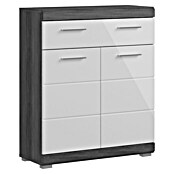 xonox.home Scout Highboard Scout (B x T x H: 74 x 31 x 88 cm, Weiß/Rauchsilber) | BAUHAUS