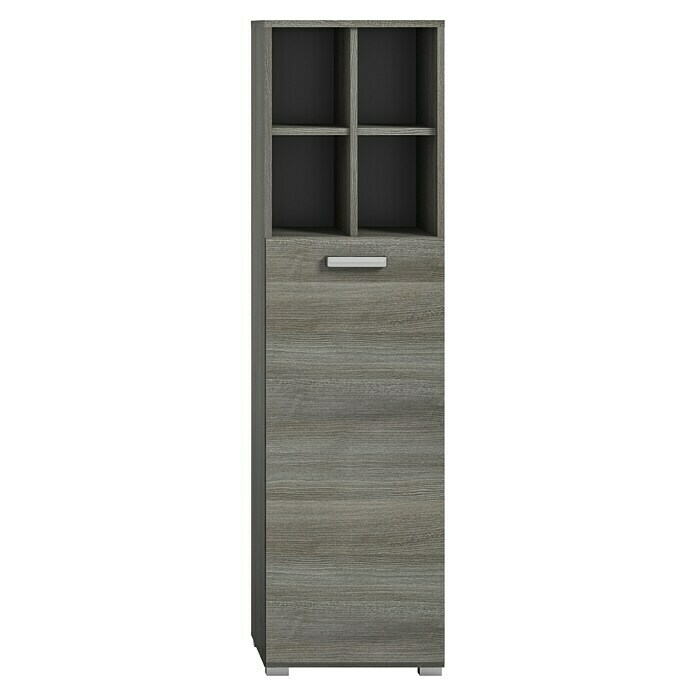 xonox.home Silver Hochschrank Silver 2 (B x T x H: 40 x 33 x 146 cm, Rauchsilber) | BAUHAUS