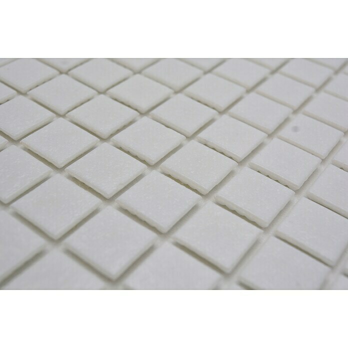 Mozaik pločica Quadrat Crystal Uni GM A 11P  (32,7 x 30,5 cm, Bijele boje, Sjaj) | BAUHAUS