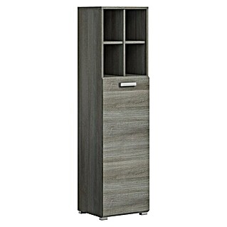 xonox.home Silver Hochschrank Silver 2 (B x T x H: 40 x 33 x 146 cm, Rauchsilber)