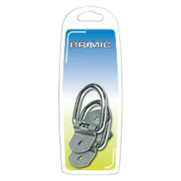 Micel Anilla D para toldos AP3 - Acero inoxidable, 2 ud. - Blíster de anillas metálicas en forma de D de BRIMIC, ideal para colgar cuadros y espejos.