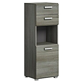 xonox.home Silver Midischrank Silver (B x T x H: 40 x 33 x 109 cm, Rauchsilber)