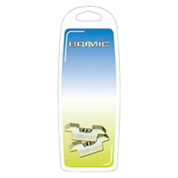 Micel Brimic Cierre de seguridad para ventanas 6819-1 - L x An x Al: 142 x 55 x 35 mm - Envase blíster transparente con varios clips metálicos plateados para sujetar o colgar.