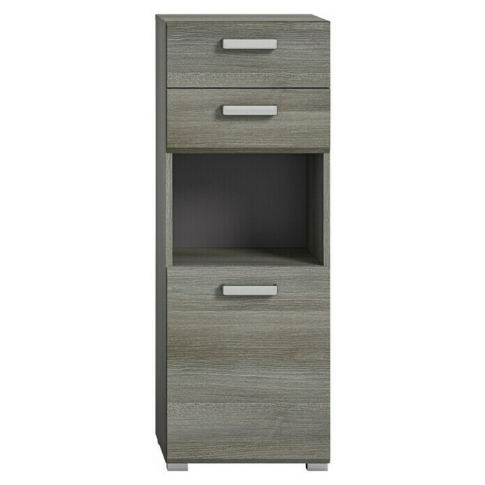 xonox.home Silver Midischrank Silver (B x T x H: 40 x 33 x 109 cm, Rauchsilber) | BAUHAUS