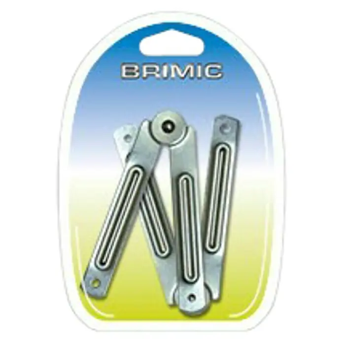 Micel Soporte de tapa BCP10 - Largo: 216 mm, Acero, 2 ud. - Calibradores Brimic en embalaje. La herramienta es plateada y tiene un mango para facilitar las mediciones.