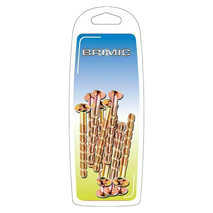 Micel Brimic Tornillo multicorte - Ø x L: 4 x 45 mm, Zincado, 12 ud. - Imagen de un paquete de tornillos Brimić, ideales para diversas tareas de fijación.