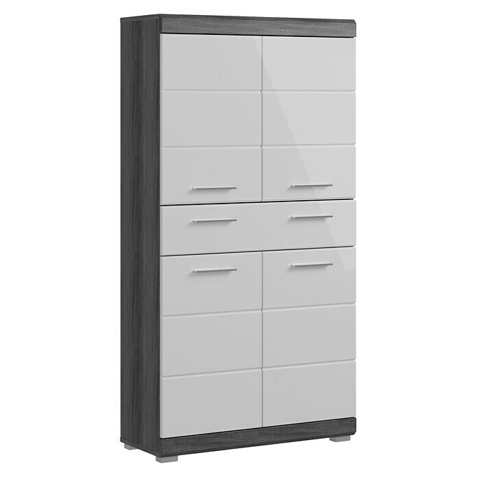 xonox.home Scout Hochschrank Scout 3 (B x T x H: 74 x 31 x 141 cm, Weiß/Rauchsilber) | BAUHAUS