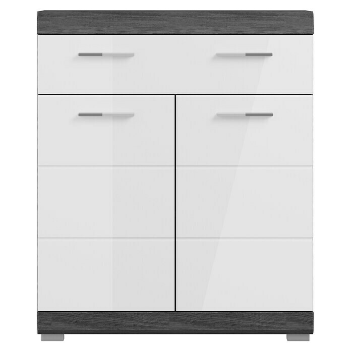 xonox.home Scout Highboard Scout (B x T x H: 74 x 31 x 88 cm, Weiß/Rauchsilber) | BAUHAUS