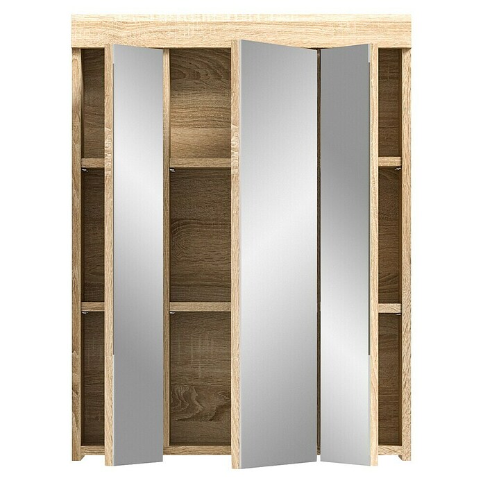 xonox.home Lambada Spiegelschrank Lambada (B x H: 60 x 79 cm, Ohne Beleuchtung, Holz, Sonoma Eiche hell) | BAUHAUS