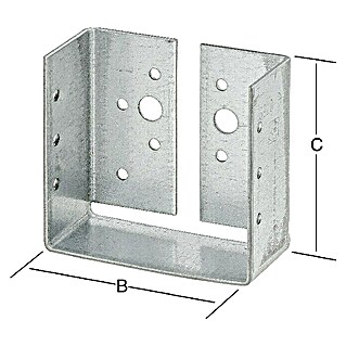 Stabilit Balkenschuh Typ B (B x H: 90 x 88 mm, Stahl, Sendzimir verzinkt)