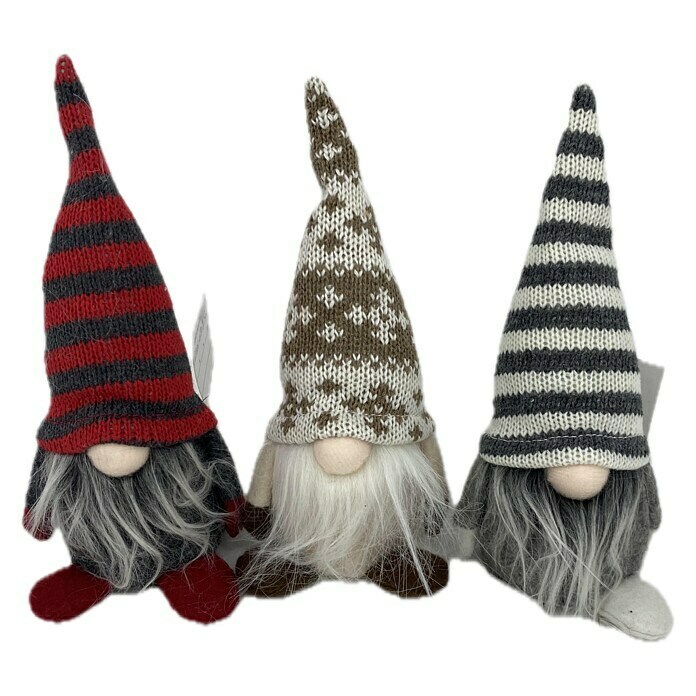 Dekofigur Weihnachtswichtel (Höhe: 18 cm, Sitzend, Farbig sortiert)