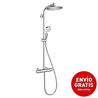 Hansgrohe Sistema de ducha Crometta S Showerpipe 240 EcoSmart (Con grifo termostático, Número de tipos de chorro: 2 ud., Función EcoSmart, Cromo)