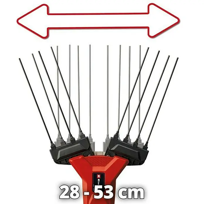 Einhell Power X-Change 18V Olivenbaumschüttler GE-FS 18/53 Li-Solo - Länge: 310 cm, 18 V - Elektrische Olivenrüttelmaschine mit verstellbarer Breite für eine effiziente Olivenernte.