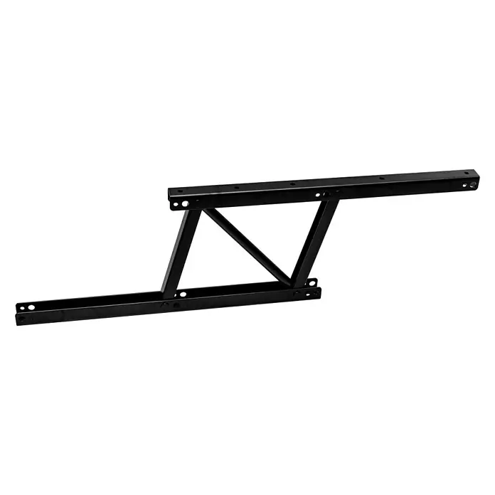 Micel Bisagra plegable Gris - L x An: 60 x 38 cm - Mecanismo de mesa abatible negro con estructura metálica robusta y múltiples puntos de fijación para una construcción estable.