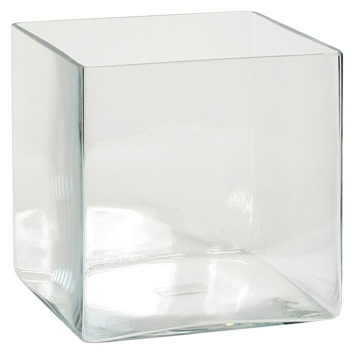 Jarrón de vidrio (Vidrio, L x An x Al: 20 x 20 x 20 cm)