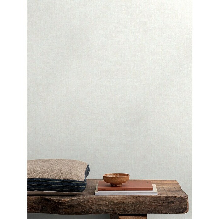 Dutch Wallcoverings Vliesbehang Uni (Off White, 10 m x 53 cm) | BAUHAUS