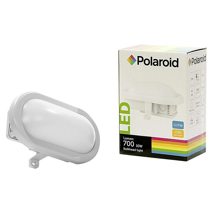 Polaroid LED-Außenwandleuchte (10 W, Weiß, L x B x H: 16,9 x 11,5 x 7,6 cm)