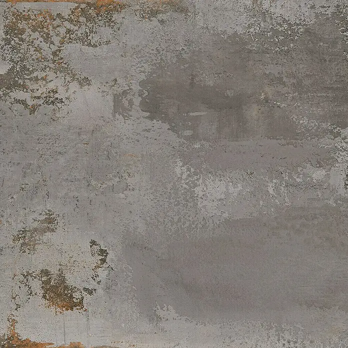 Terrassenfliese Metallic - 60 x 60 x 2 cm, Schwarz, Matt - Grauer, strukturierter Hintergrund mit rustikalen Elementen. Perfekt für moderne oder industrielle Designs, die Tiefe und Charakter verleihen.
