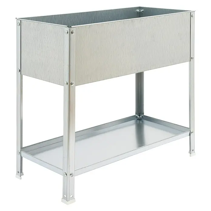 Simonrack Simongarden Mesa de cultivo Urbano Urban Top - 40 x 90 x 85 cm, Aluminio, Galvanizado - Jardín elevado de metal con estante para jardín o patio. Ideal para hierbas o verduras.