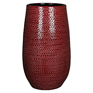 Vaza Gabriel (Ø x V: 21 x 35 cm, Keramika, Crvene boje)