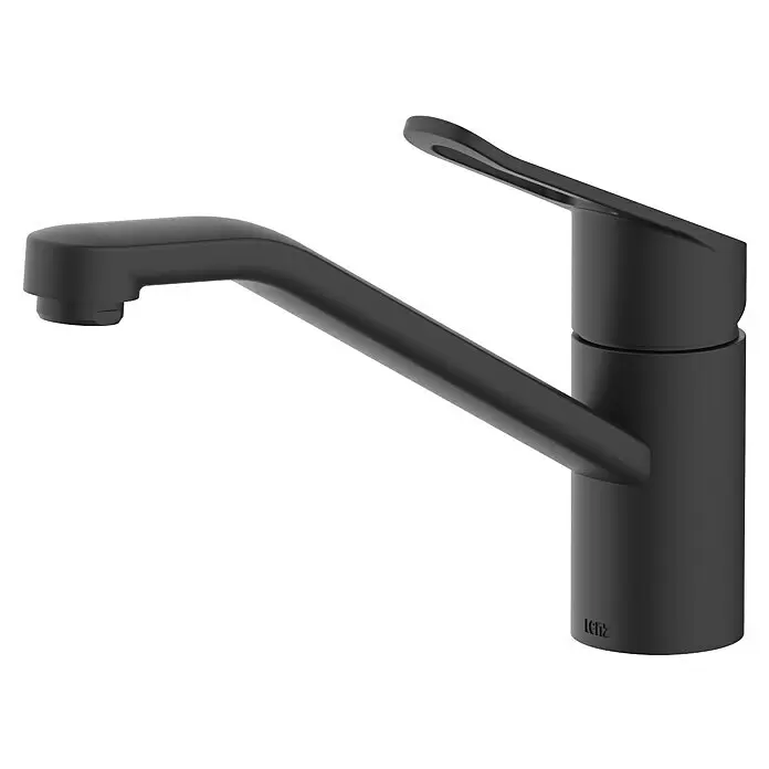 Lenz Spültischarmatur Mila - Schwarz, Matt, Höhe: 16,9 cm, Messing - Moderner mattschwarzer Einhebelmischer.