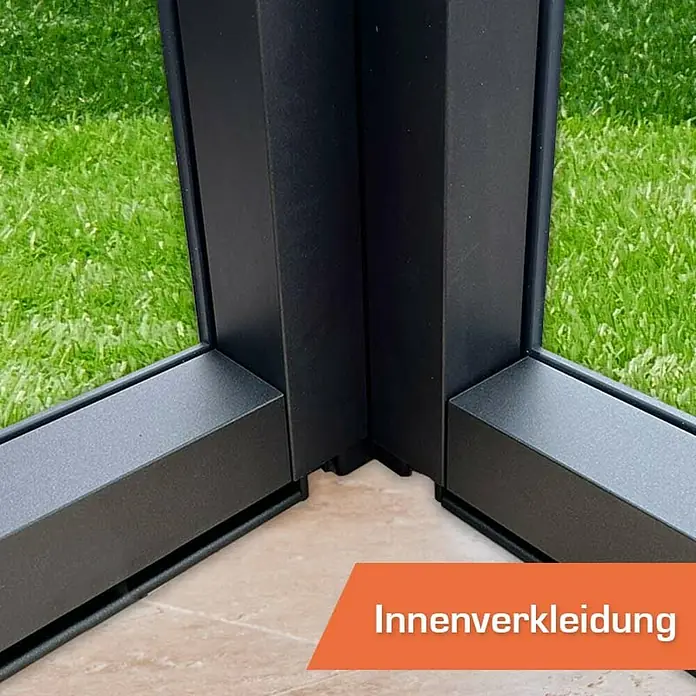 SunElements Gewächshaus-Innenverkleidung 3.2 - Passend für: Sun Garden Gewächshäuser Select, Infinity & Energy in der Größe 3.2 - Innenverkleidung Detailansicht. Die Verkleidung ist in einem modernen Design gestaltet.