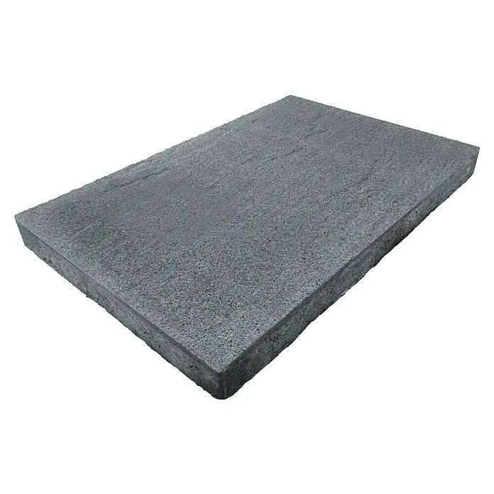 Terrassenplatte Wild Stone - 60 x 40 x 4 cm, Titanio, Beton - Ein einzelner grauer Pflasterstein, der sich perfekt für die Gestaltung von Wegen und Terrassen im Außenbereich eignet.
