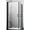 Camargue Vario Eckdusche B1+B3 (L x B x H: 75 x 90 x 195 cm, Beschichtet, Schwarz, Glasstärke: 6 mm) | BAUHAUS