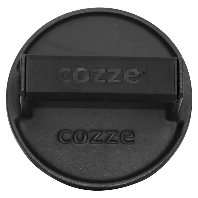 Cozze Fleischbeschwerer - Gusseisen - Schwarzer Cozze Pizzaofen Deckel, perfekt um die Wärme zu halten und die Pizza vor äußeren Einflüssen zu schützen. Ideal für den Aussenbereich.