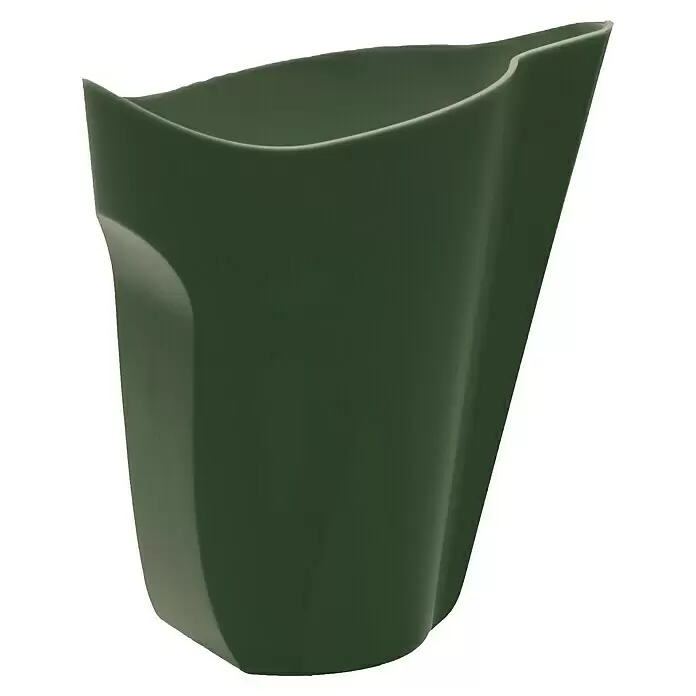 Romberg Gießbecher Green Edition - Fassungsvermögen: 0,25 l, Moosgrün - Dunkelgrüner Kunststoff-Pflanztopf mit unregelmäßigem, gewelltem Oberrand.