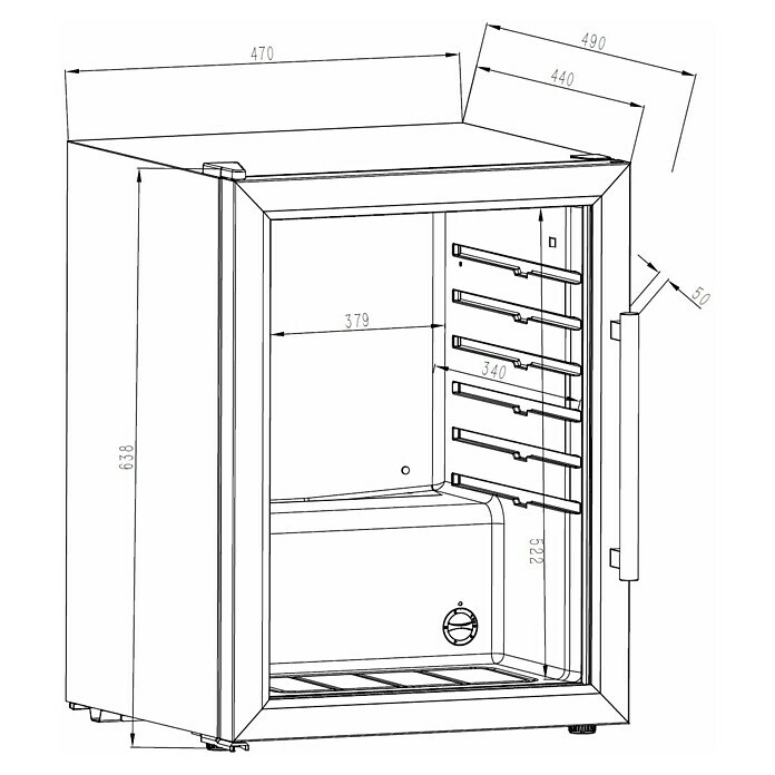 Cozze Kühlschrank (60 l, B x T x H: 47 x 49 x 63,8 cm) | BAUHAUS