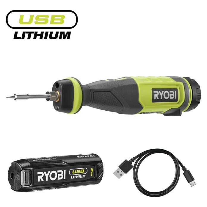 Ryobi 4V USB Akku-Lötstift RSI4-120G (4 V, 1 Akku, 2 Ah) | BAUHAUS