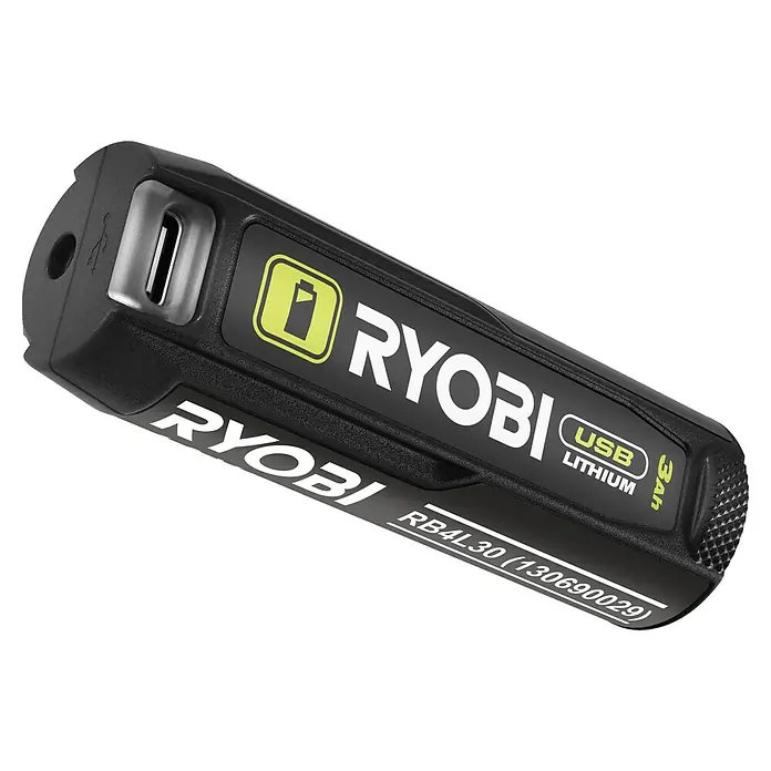 Ryobi 4V USB Akku RB4L30 - 4 V, 3 Ah - Produktbild des Ryobi RB4L30 USB Lithium Akkus mit 3Ah Leistung. Kompakt und leistungsstark für unterwegs.