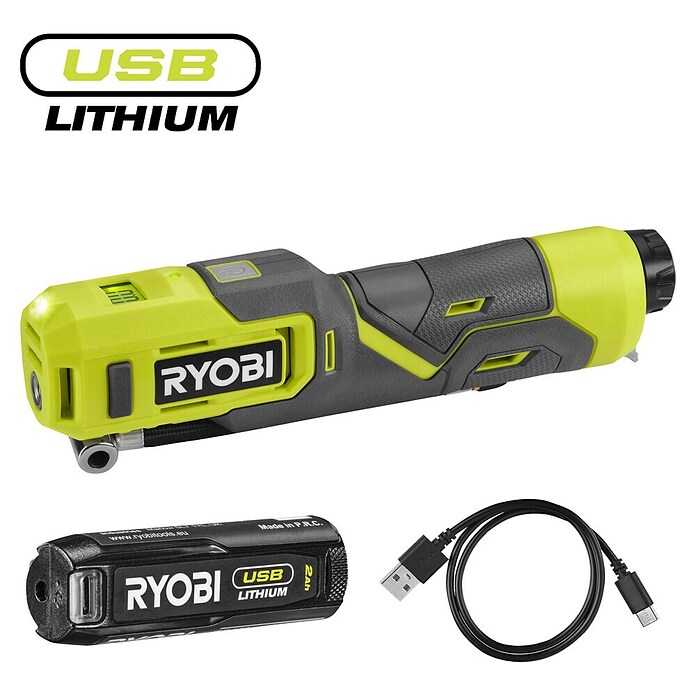 Ryobi 4V USB Akku-Kompressor Mini RI4-0 (4 V, Ohne Akku, 6,9 bar) | BAUHAUS