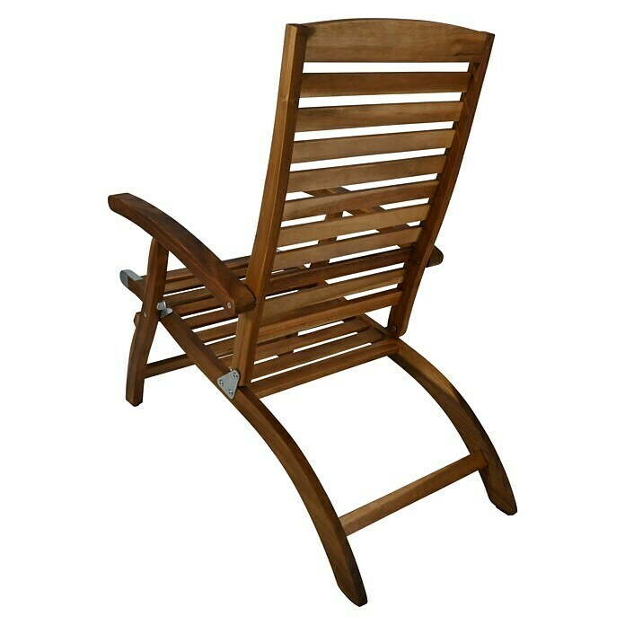 Garten-Liegestuhl Deckchair (Naturbraun, Akazie, Rückenlehne verstellbar) | BAUHAUS