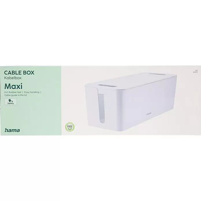 Hama Kabelbox Maxi mit Kabelführung im Deckel - Weiß - Weiße Kabelbox "Maxi" mit Deckel und Kabelführung.