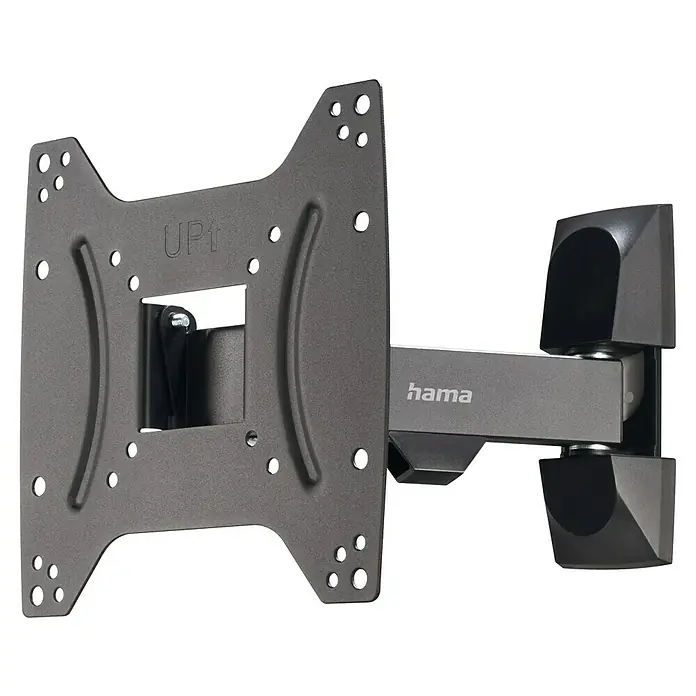 Hama TV-Wandhalterung schwenkbar - Passend für: Bildschirmdiagonale 19 - 48″, 48 - 122 cm, Belastbarkeit: 20 kg, Wandabstand: 5,6 cm - 22,2 cm - Nahaufnahme einer Hama TV-Wandhalterung mit flexiblem Arm, ideal für die sichere und flexible Montage Ihres Fernsehers an der Wand.
