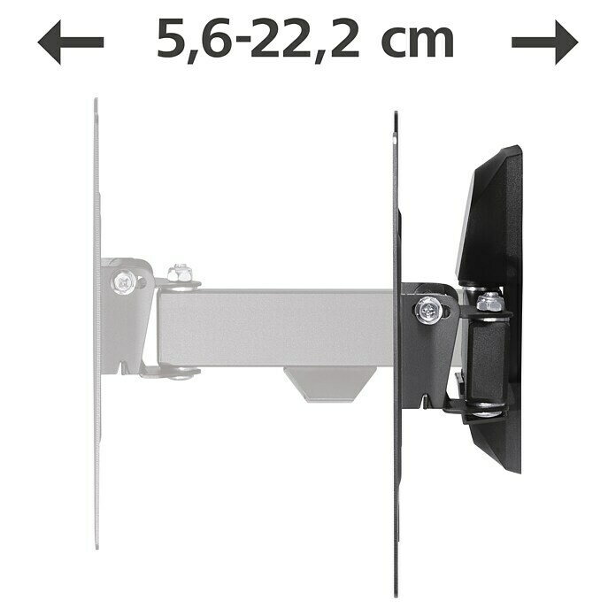 Hama TV-Wandhalterung schwenkbar (Passend für: Bildschirmdiagonale 19 - 48″, Belastbarkeit: 20 kg, Wandabstand: 5,6 cm - 22,2 cm) | BAUHAUS