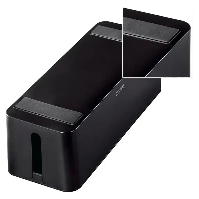 Hama Kabelbox Maxi - Schwarz, L x B x H: 40,6 x 15,6 x 13,5 cm - Schwarze Kabelbox von Hama zur ordentlichen und staubfreien Aufbewahrung von Kabeln. Die Box ist schlicht und passt in jedes Zimmer.