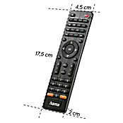 Hama Universal-Fernbedienung 8 Geräte (Schwarz, 17,5 x 4,5 x 2 cm, Passend für: Fernseher, DVD-Player, Videorecorder, Blu-ray-Player, Receiver, etc.) | BAUHAUS