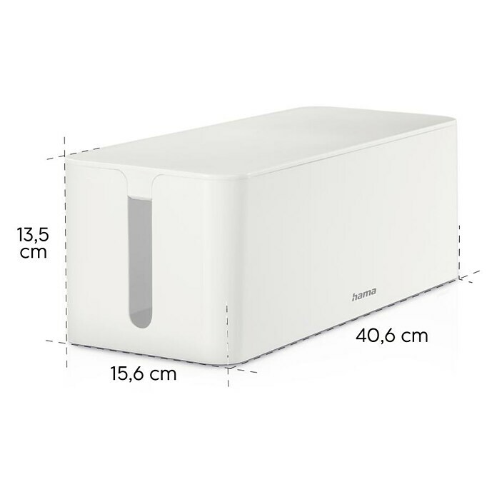 Hama Kabelbox Maxi (Weiß, L x B x H: 40,6 x 15,6 x 13,5 cm) | BAUHAUS