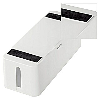 Hama Kabelbox Maxi mit Kabelführung im Deckel (Weiß, L x B x H: 40 x 15,5 x 13,8 cm)
