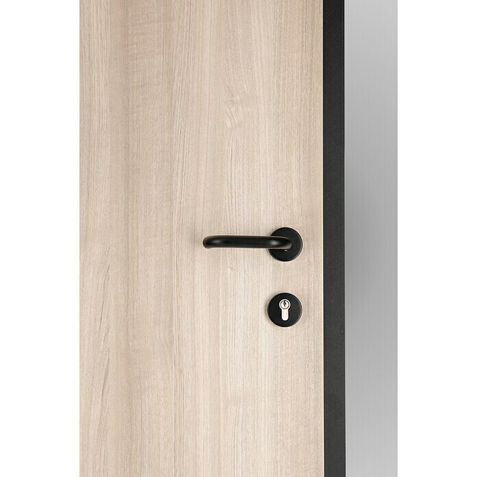 Splendoor Haustür Thermodoor PLUS SP70 (100 cm x 210 mm, DIN Anschlag: Links, Weißeiche/Tiefschwarz) | BAUHAUS