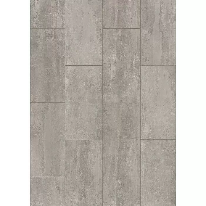 Krono Original Laminat Organic Classic - Crosstown Traffic, Fliese, 638 x 330 x 8 mm - Graue Betonoptik-Bodenfliesen mit Used-Look-Struktur.