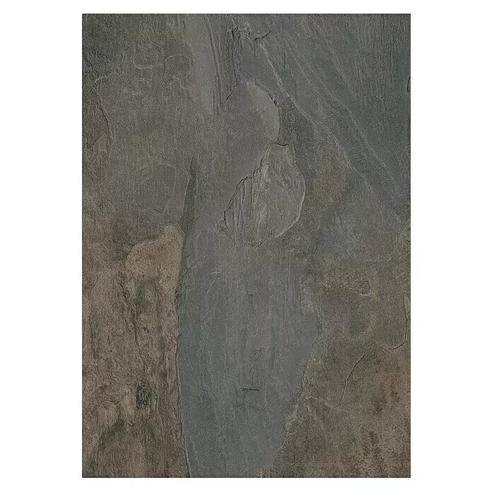 Krono Original Laminatmuster Atlantic 8 Pewter Slate - 297 x 330 x 8 mm, Fliesenoptik, Pewter Slate - Texturierte dunkelgraue und braune Fliese in Schieferoptik.